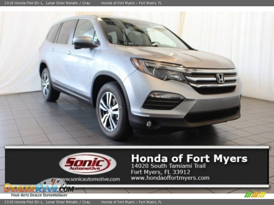 2018 Honda Pilot EX-L Lunar Silver Metallic / Gray Photo #1