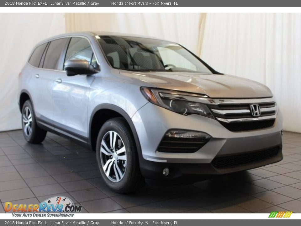 2018 Honda Pilot EX-L Lunar Silver Metallic / Gray Photo #2