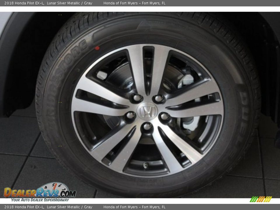 2018 Honda Pilot EX-L Lunar Silver Metallic / Gray Photo #9