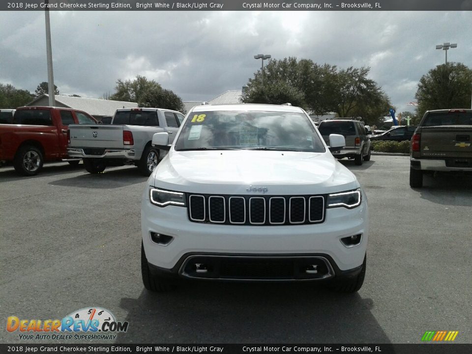 2018 Jeep Grand Cherokee Sterling Edition Bright White / Black/Light Gray Photo #8