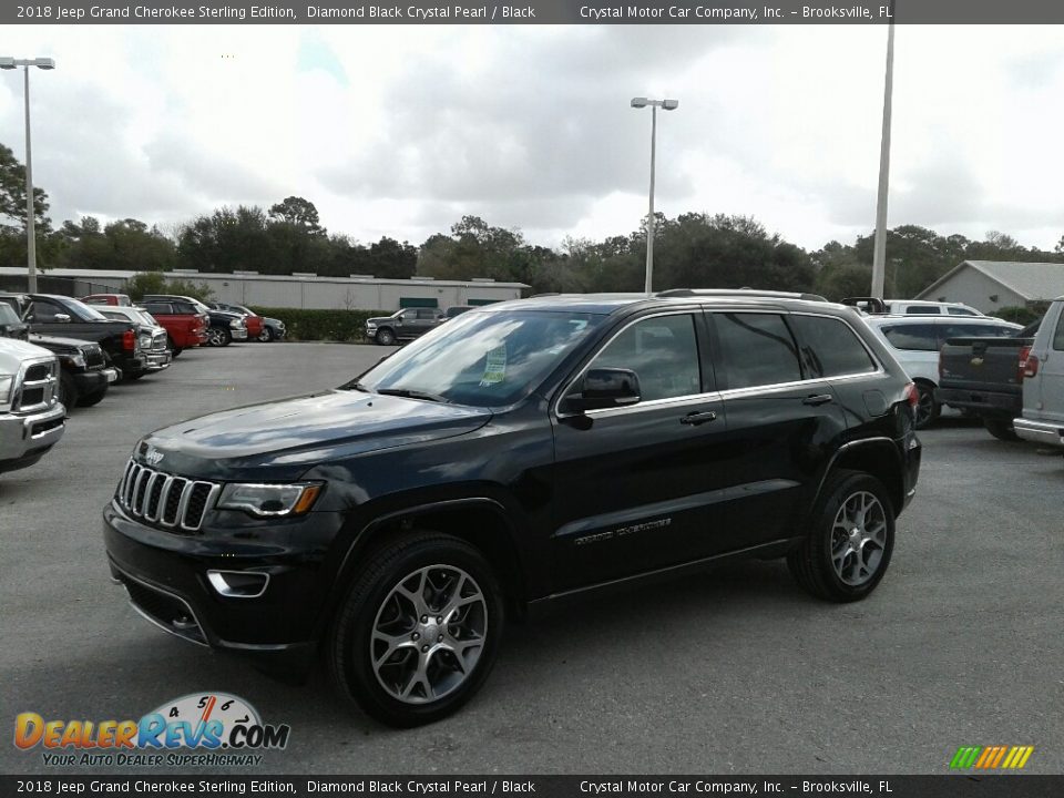 2018 Jeep Grand Cherokee Sterling Edition Diamond Black Crystal Pearl / Black Photo #1