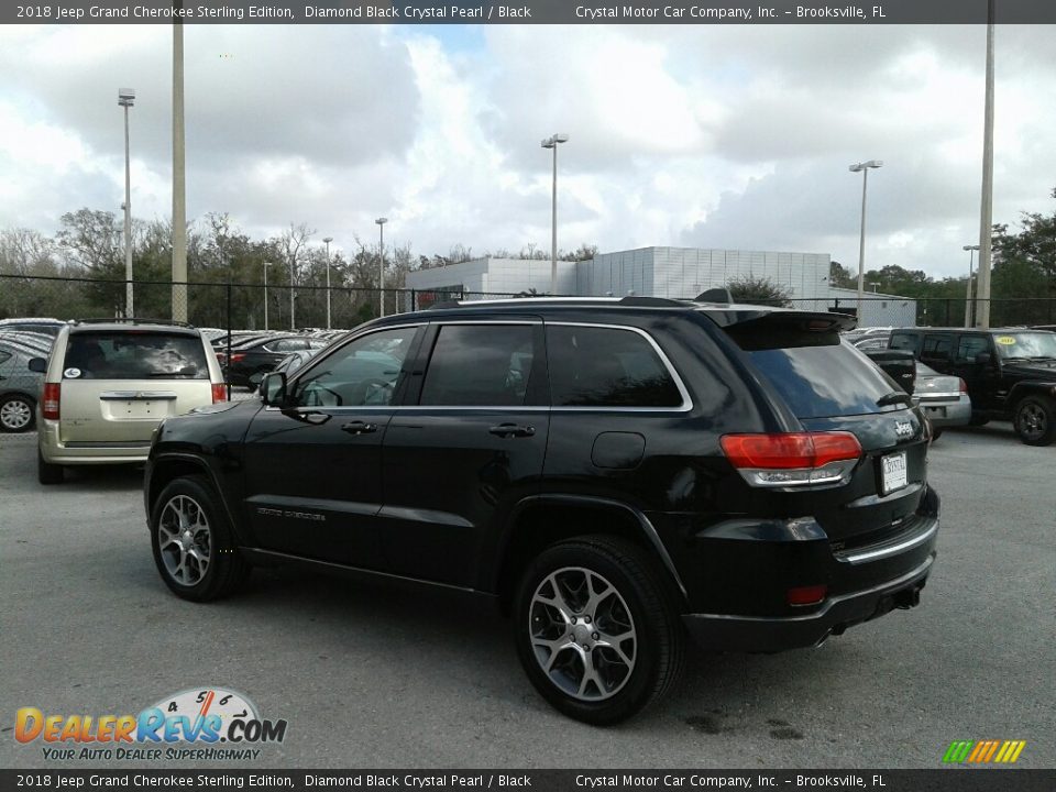 2018 Jeep Grand Cherokee Sterling Edition Diamond Black Crystal Pearl / Black Photo #2