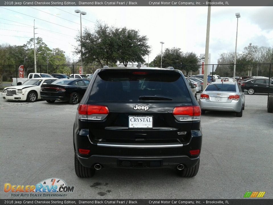 2018 Jeep Grand Cherokee Sterling Edition Diamond Black Crystal Pearl / Black Photo #3