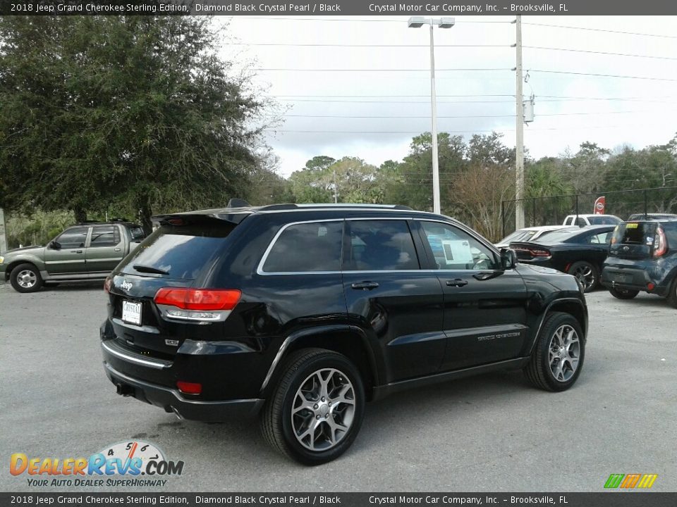 2018 Jeep Grand Cherokee Sterling Edition Diamond Black Crystal Pearl / Black Photo #4