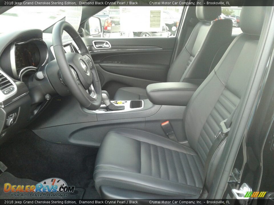 2018 Jeep Grand Cherokee Sterling Edition Diamond Black Crystal Pearl / Black Photo #8