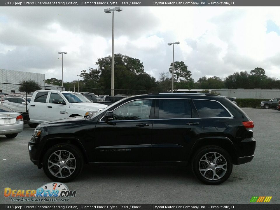 2018 Jeep Grand Cherokee Sterling Edition Diamond Black Crystal Pearl / Black Photo #12