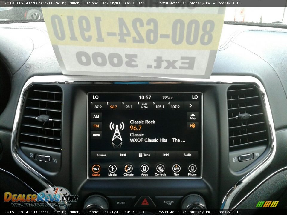 2018 Jeep Grand Cherokee Sterling Edition Diamond Black Crystal Pearl / Black Photo #16
