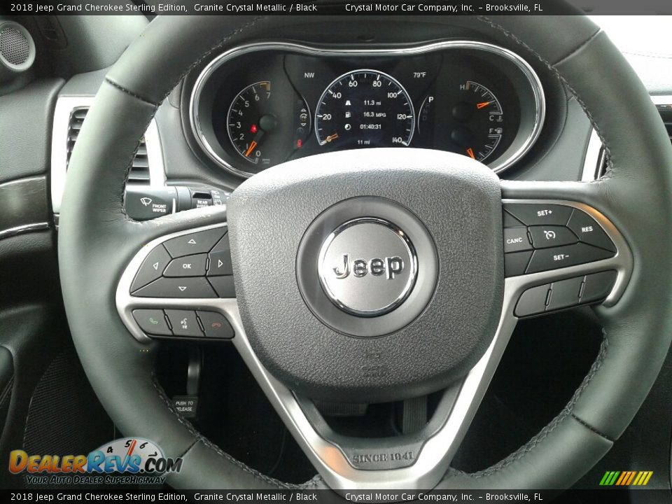 2018 Jeep Grand Cherokee Sterling Edition Granite Crystal Metallic / Black Photo #14