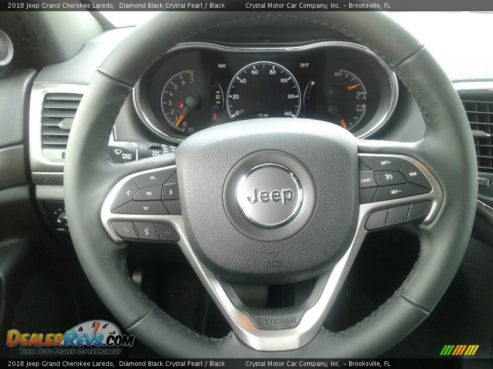 2018 Jeep Grand Cherokee Laredo Diamond Black Crystal Pearl / Black Photo #14