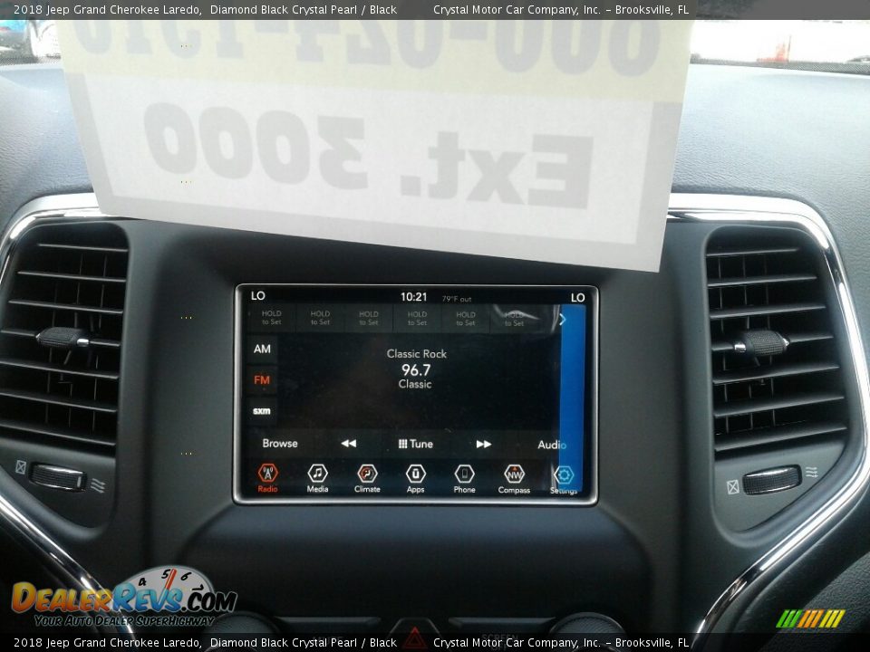 2018 Jeep Grand Cherokee Laredo Diamond Black Crystal Pearl / Black Photo #15