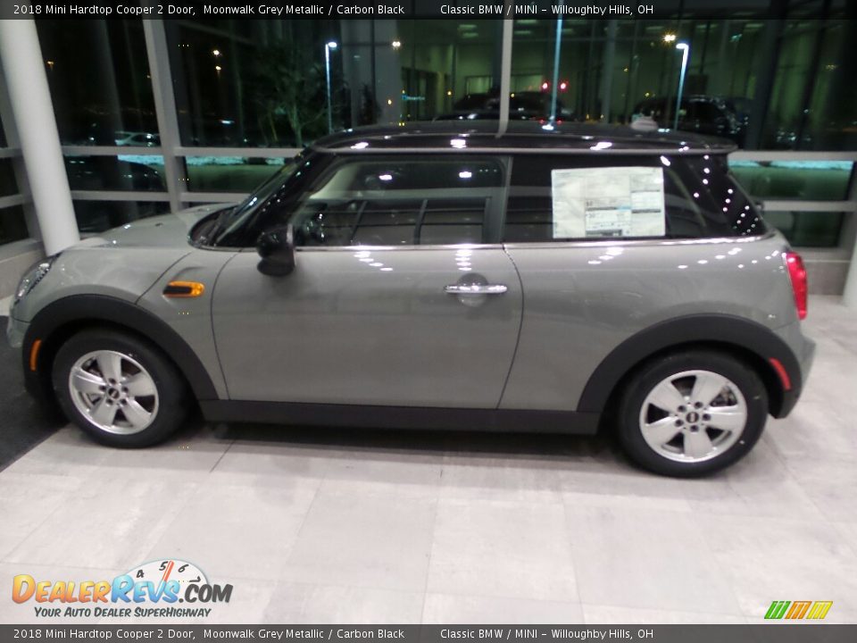 2018 Mini Hardtop Cooper 2 Door Moonwalk Grey Metallic / Carbon Black Photo #1