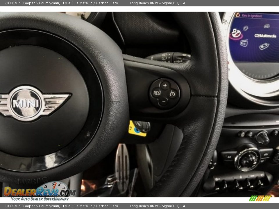 2014 Mini Cooper S Countryman True Blue Metallic / Carbon Black Photo #14