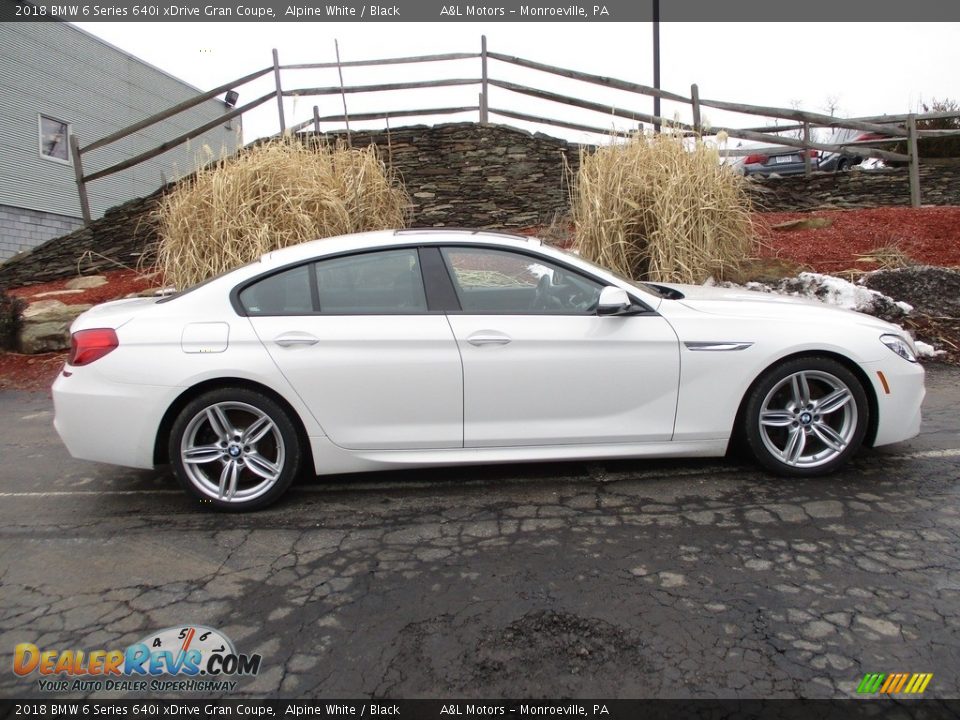 2018 BMW 6 Series 640i xDrive Gran Coupe Alpine White / Black Photo #2