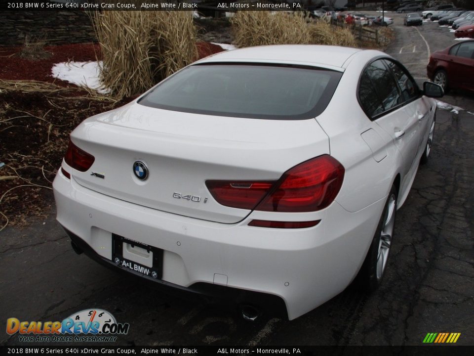 2018 BMW 6 Series 640i xDrive Gran Coupe Alpine White / Black Photo #3