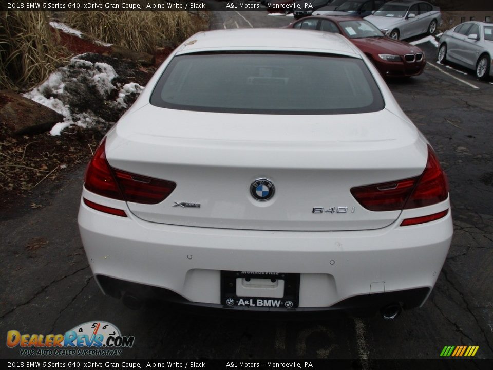 2018 BMW 6 Series 640i xDrive Gran Coupe Alpine White / Black Photo #4