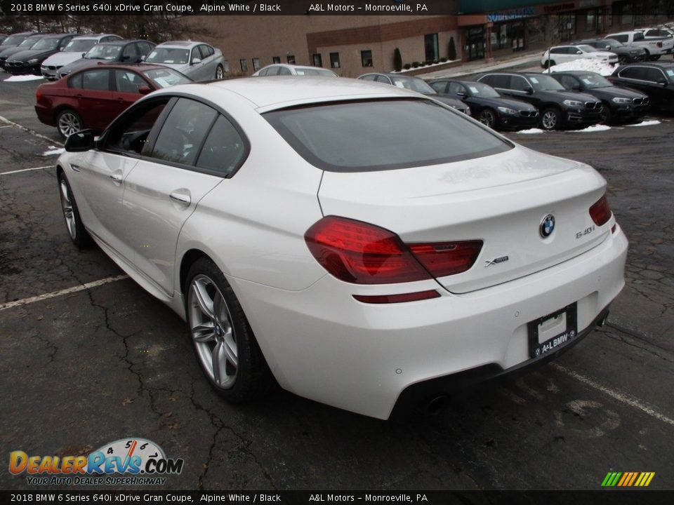 2018 BMW 6 Series 640i xDrive Gran Coupe Alpine White / Black Photo #5