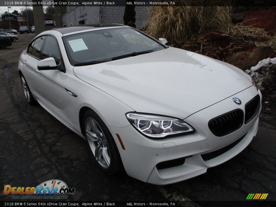 2018 BMW 6 Series 640i xDrive Gran Coupe Alpine White / Black Photo #9