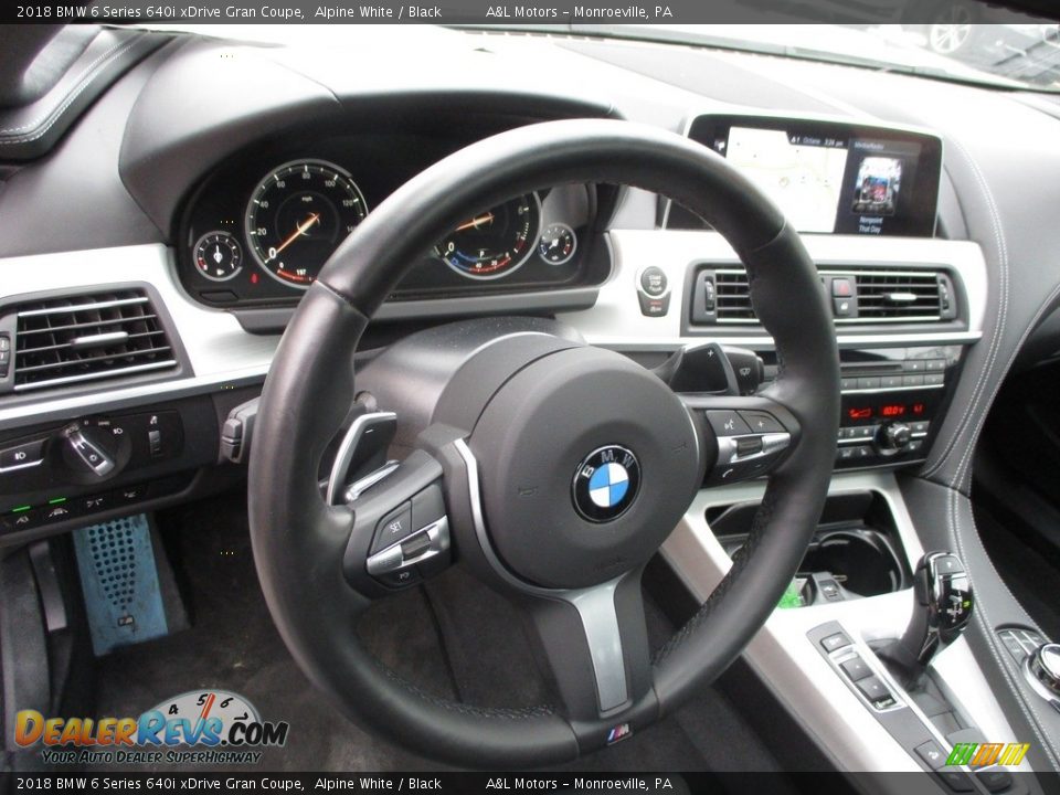 2018 BMW 6 Series 640i xDrive Gran Coupe Alpine White / Black Photo #15