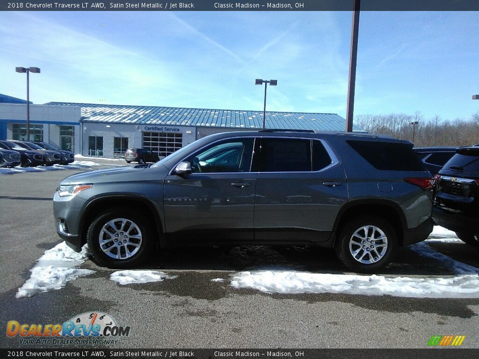2018 Chevrolet Traverse LT AWD Satin Steel Metallic / Jet Black Photo #2