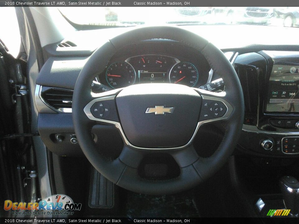 2018 Chevrolet Traverse LT AWD Satin Steel Metallic / Jet Black Photo #10