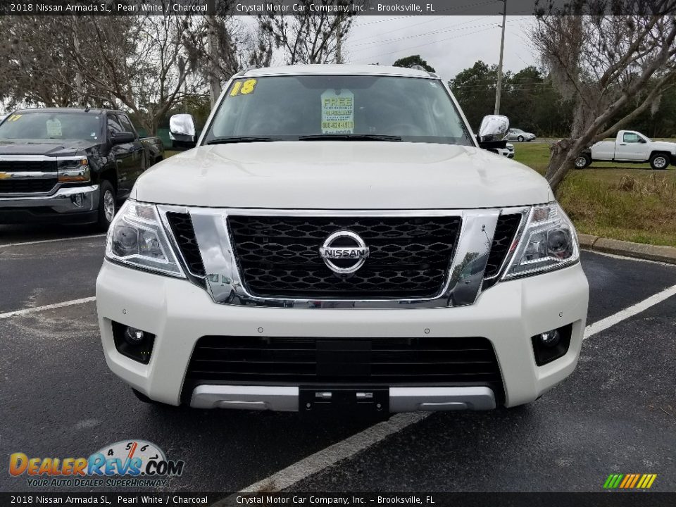 2018 Nissan Armada SL Pearl White / Charcoal Photo #8