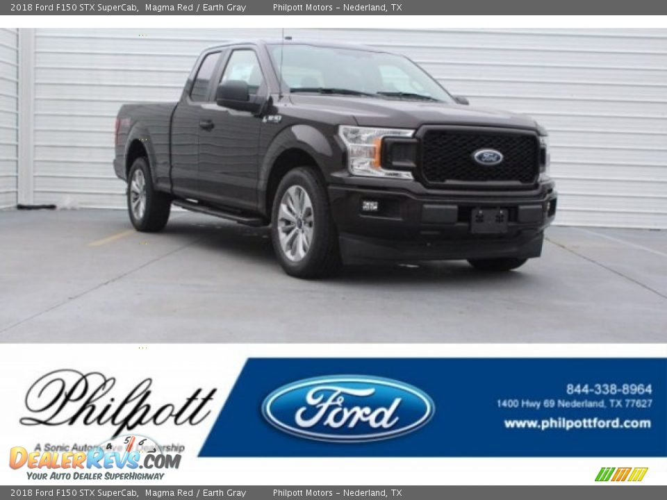 2018 Ford F150 STX SuperCab Magma Red / Earth Gray Photo #1
