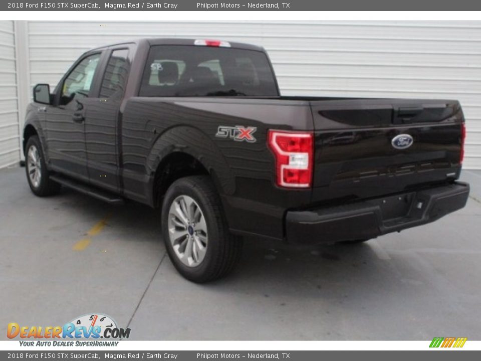 2018 Ford F150 STX SuperCab Magma Red / Earth Gray Photo #8