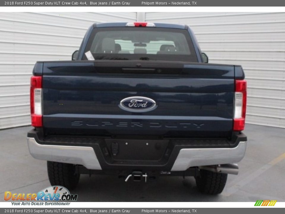 2018 Ford F250 Super Duty XLT Crew Cab 4x4 Blue Jeans / Earth Gray Photo #8