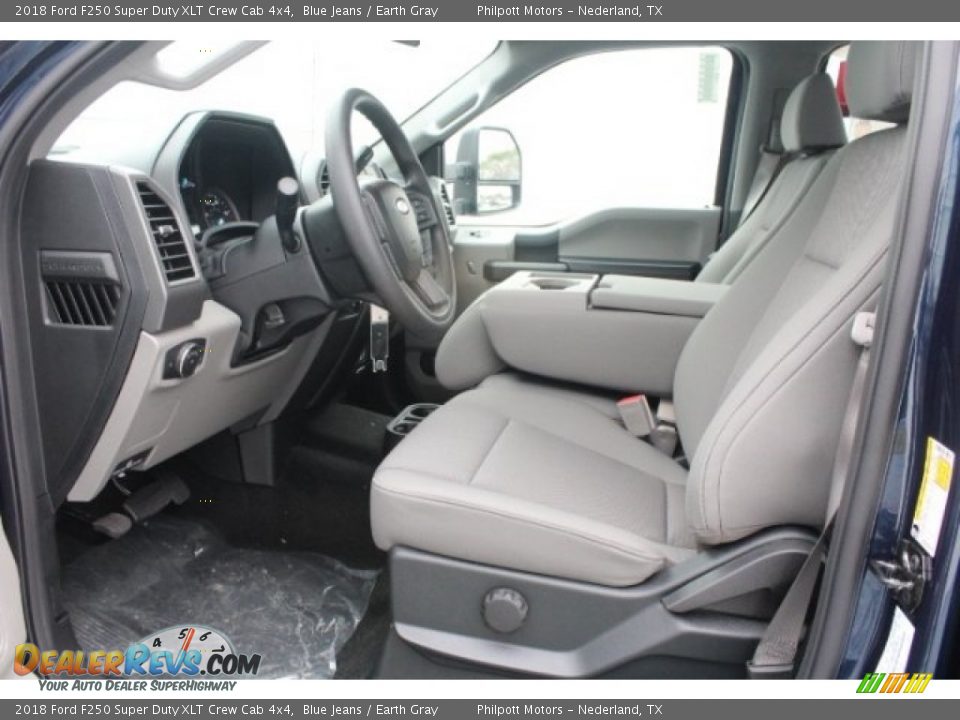 2018 Ford F250 Super Duty XLT Crew Cab 4x4 Blue Jeans / Earth Gray Photo #14