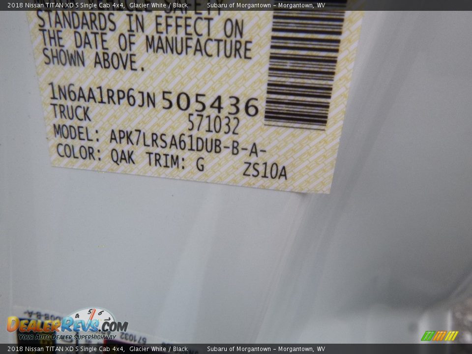 2018 Nissan TITAN XD S Single Cab 4x4 Glacier White / Black Photo #15