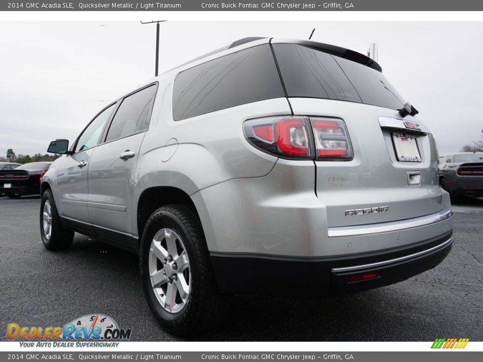 2014 GMC Acadia SLE Quicksilver Metallic / Light Titanium Photo #9