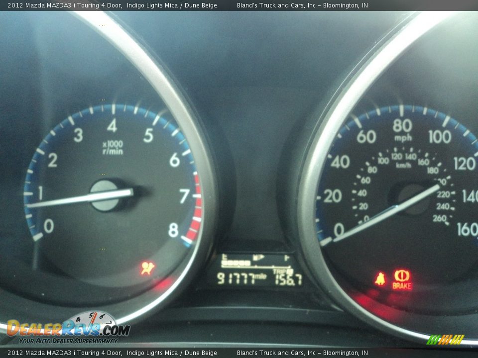 2012 Mazda MAZDA3 i Touring 4 Door Indigo Lights Mica / Dune Beige Photo #17