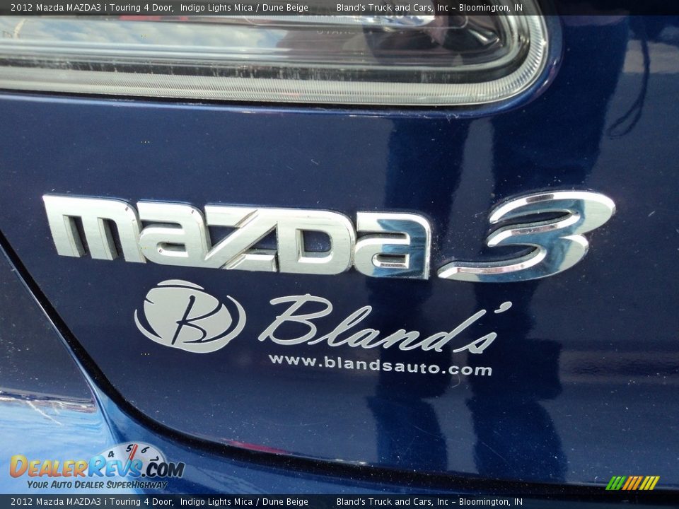 2012 Mazda MAZDA3 i Touring 4 Door Indigo Lights Mica / Dune Beige Photo #34