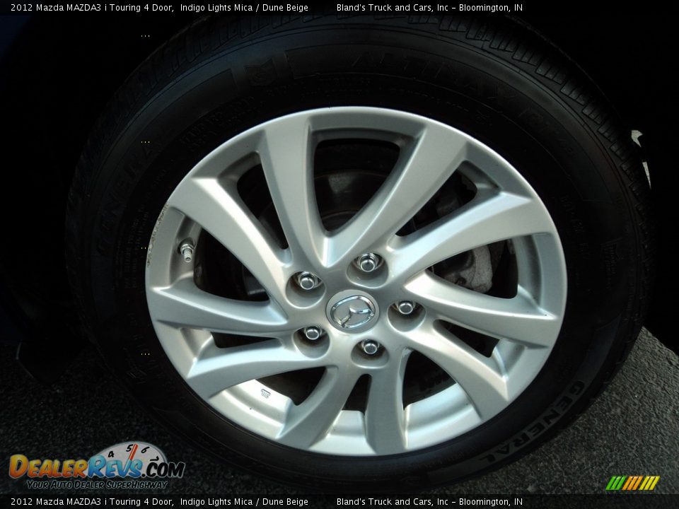 2012 Mazda MAZDA3 i Touring 4 Door Indigo Lights Mica / Dune Beige Photo #35
