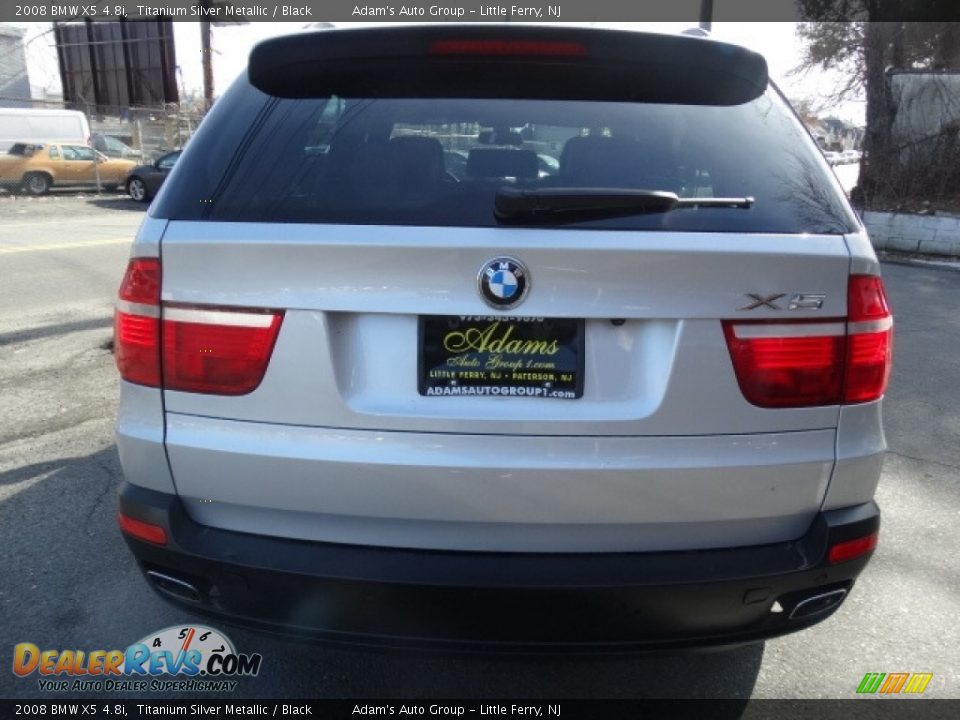 2008 BMW X5 4.8i Titanium Silver Metallic / Black Photo #4