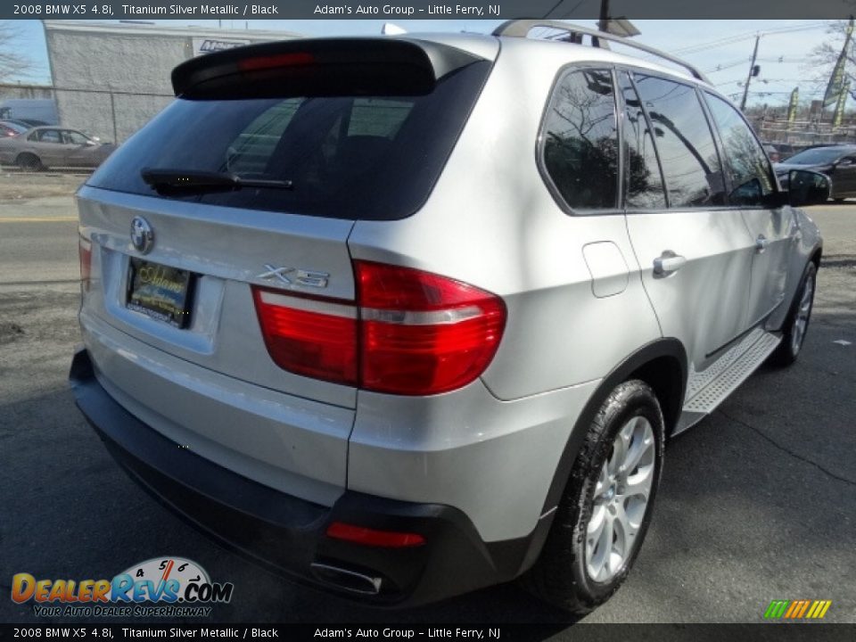 2008 BMW X5 4.8i Titanium Silver Metallic / Black Photo #5