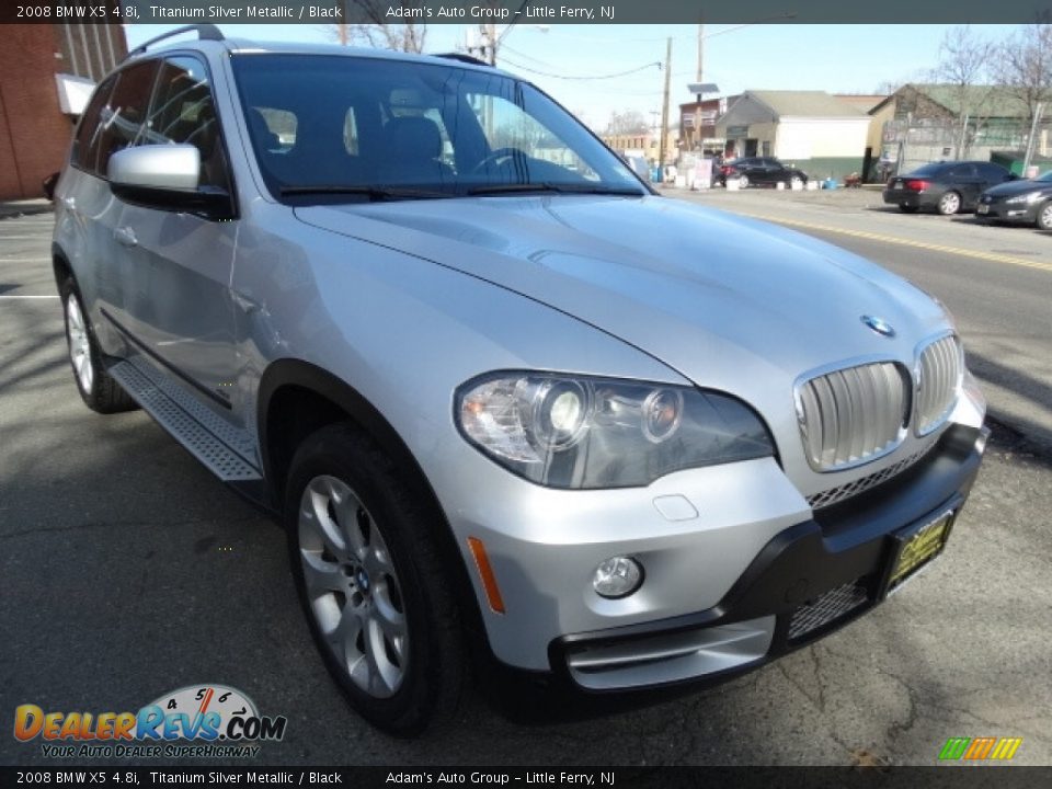 2008 BMW X5 4.8i Titanium Silver Metallic / Black Photo #7