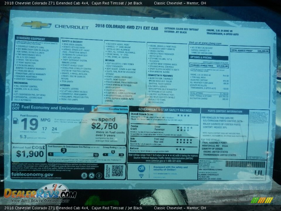 2018 Chevrolet Colorado Z71 Extended Cab 4x4 Cajun Red Tintcoat / Jet Black Photo #7