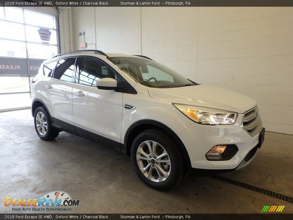 2018 Ford Escape SE 4WD Oxford White / Charcoal Black Photo #1