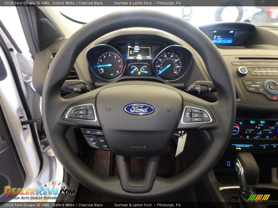 2018 Ford Escape SE 4WD Oxford White / Charcoal Black Photo #15