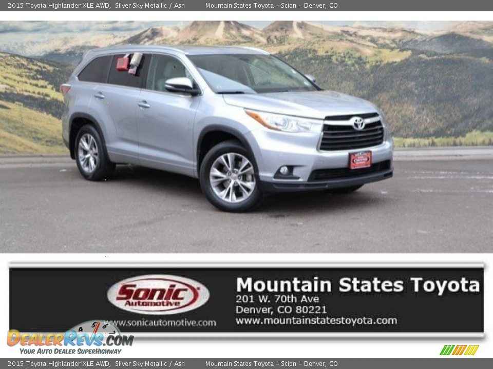 2015 Toyota Highlander XLE AWD Silver Sky Metallic / Ash Photo #1