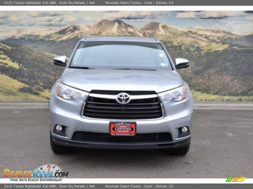 2015 Toyota Highlander XLE AWD Silver Sky Metallic / Ash Photo #4