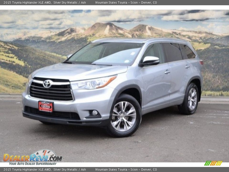 2015 Toyota Highlander XLE AWD Silver Sky Metallic / Ash Photo #5