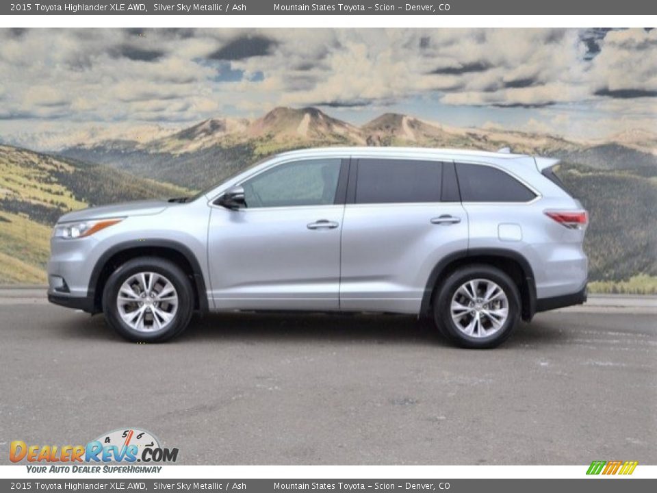 2015 Toyota Highlander XLE AWD Silver Sky Metallic / Ash Photo #6