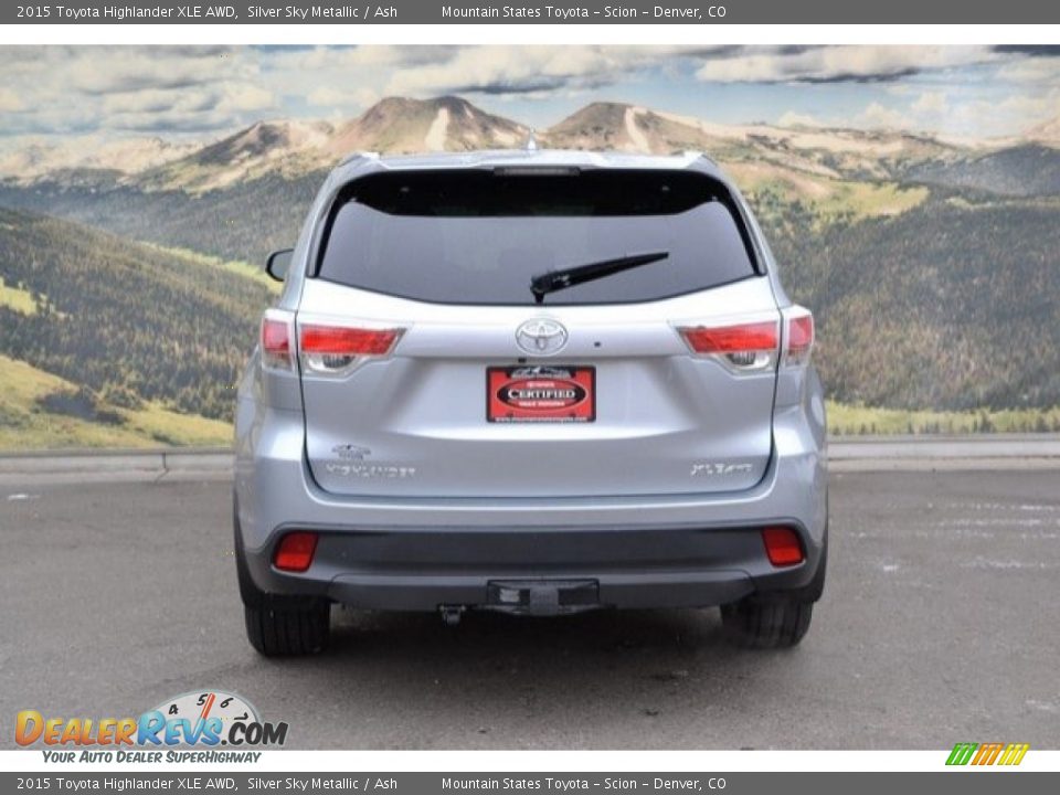 2015 Toyota Highlander XLE AWD Silver Sky Metallic / Ash Photo #9