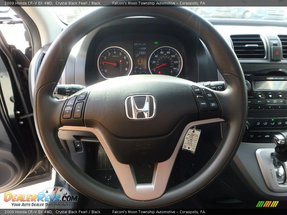 2009 Honda CR-V EX 4WD Crystal Black Pearl / Black Photo #22