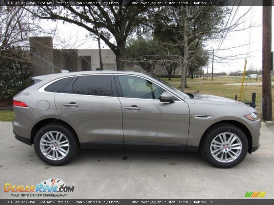 2018 Jaguar F-PACE 25t AWD Prestige Silicon Silver Metallic / Ebony Photo #6