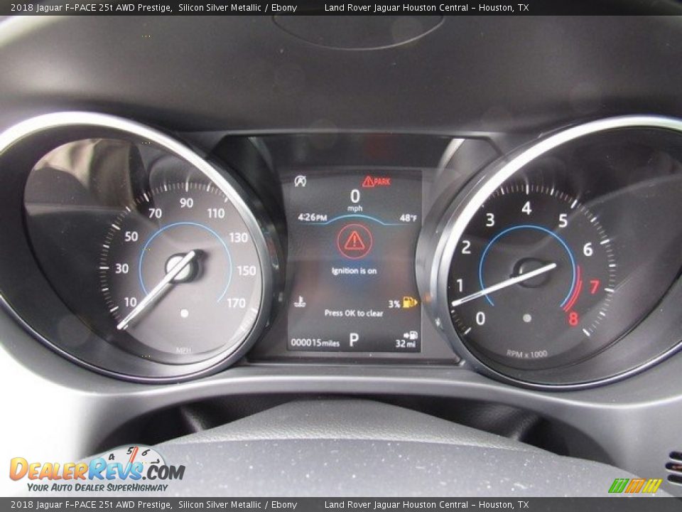 2018 Jaguar F-PACE 25t AWD Prestige Silicon Silver Metallic / Ebony Photo #31