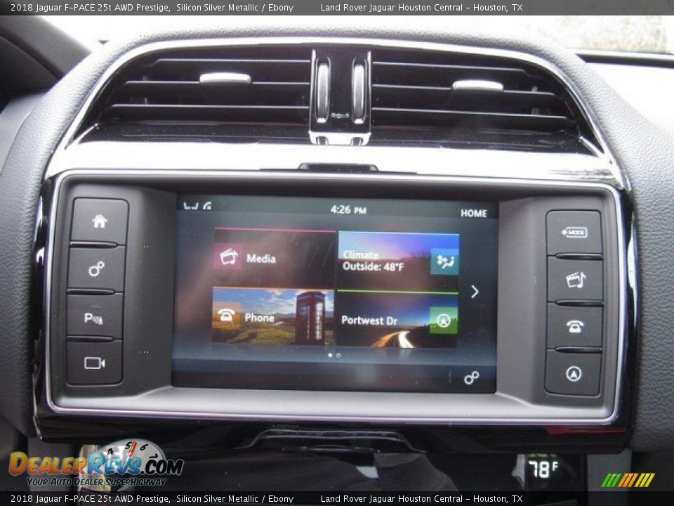 2018 Jaguar F-PACE 25t AWD Prestige Silicon Silver Metallic / Ebony Photo #32