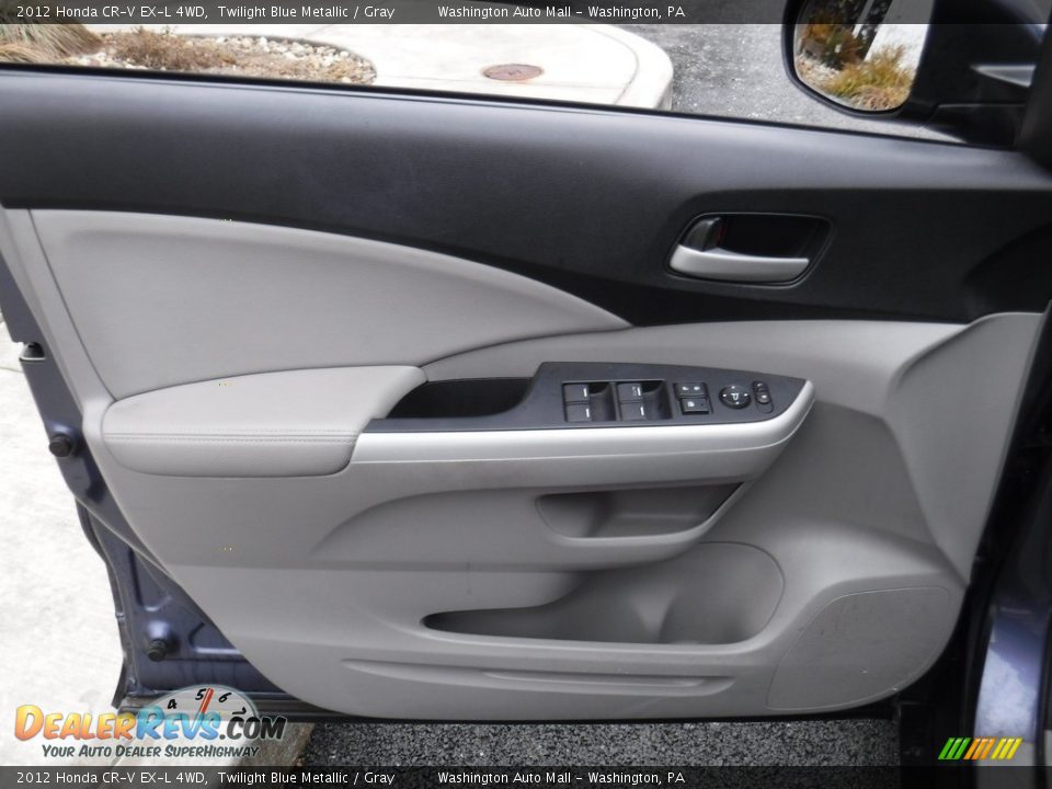 2012 Honda CR-V EX-L 4WD Twilight Blue Metallic / Gray Photo #12
